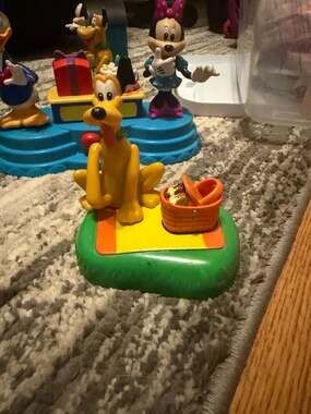 Disney Pluto Figurine with Picnic Basket
